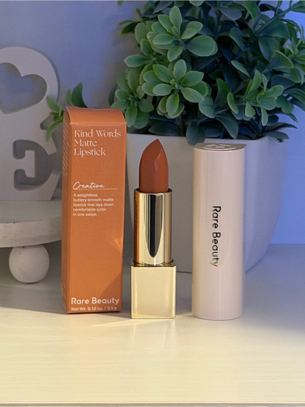 Rare Beauty Kind Words Matte Lipstick — “Creative”- Terracotta Brown